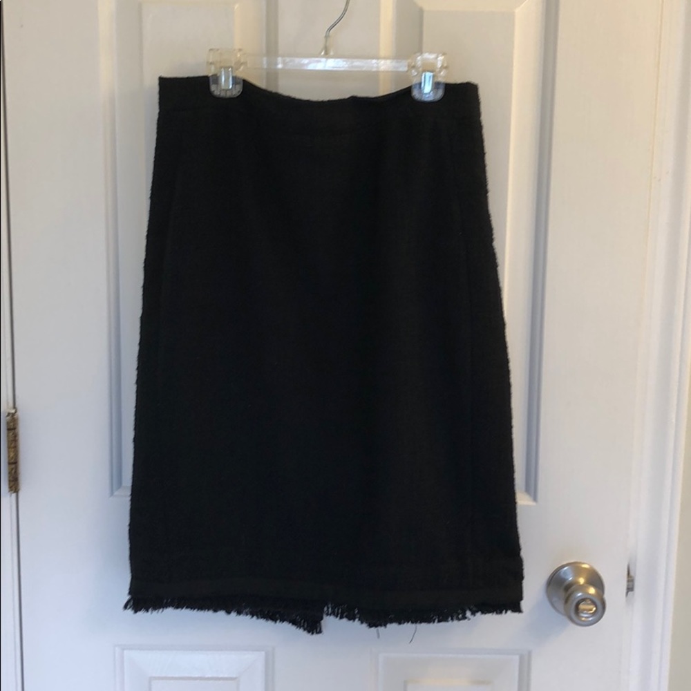 JCrew Fringed Hem Pencil Skirt